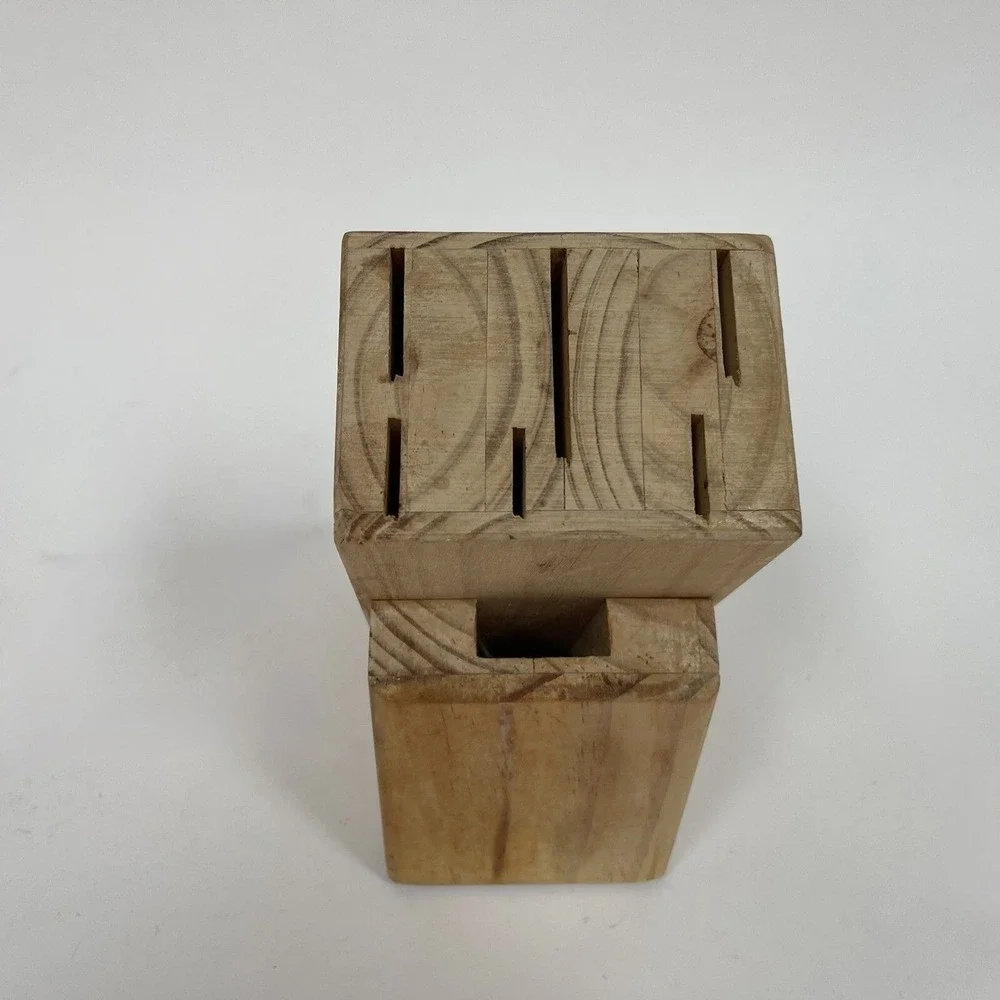 Wooden‎ Knife Block 7 Slots 4 1/8